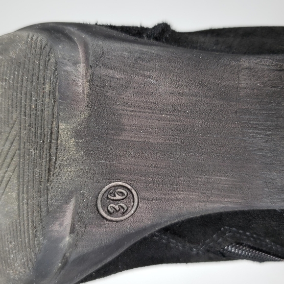 Alexandra | Adele Black Suede Knee High Boots 6 - Picture 11 of 12